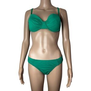 Tommy Bahama Tropical Green Matching Bra Top and Bottom Bikini Swimsuit Set